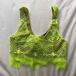 For Love and Lemons Skivvies Neon Lace Bralette